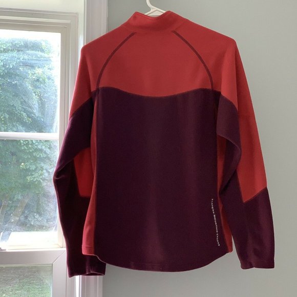 Eastern Mountain Sports Women’s Red Sweater Side Neck Zipper Pullover Large - Picture 2 of 9